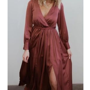 Baltic Born Jenna Dress in Dark Mauve